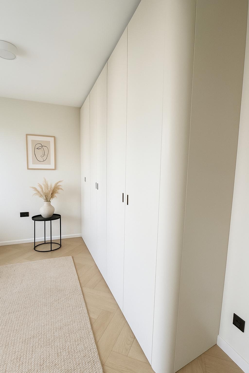 Minimalistischer PAX Einbauschrank in Weiß